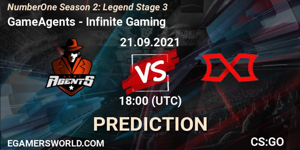 Prognoza GameAgents - Infinite Gaming. 21.09.2021 at 18:00, Counter-Strike (CS2), NumberOne Season 2: Legend Stage 3