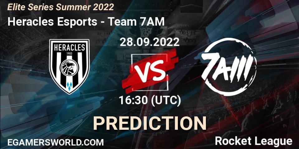 Prognoza Heracles Esports - Team 7AM. 28.09.2022 at 16:30, Rocket League, Elite Series Summer 2022