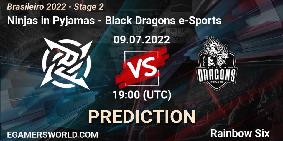 Prognoza Ninjas in Pyjamas - Black Dragons e-Sports. 09.07.22, Rainbow Six, Brasileirão 2022 - Stage 2