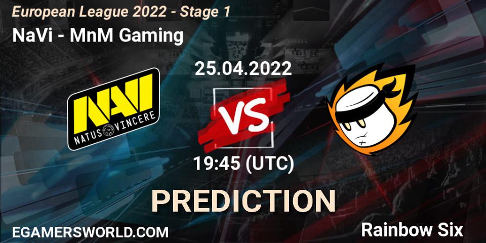 Prognoza NaVi - MnM Gaming. 25.04.2022 at 21:00, Rainbow Six, European League 2022 - Stage 1