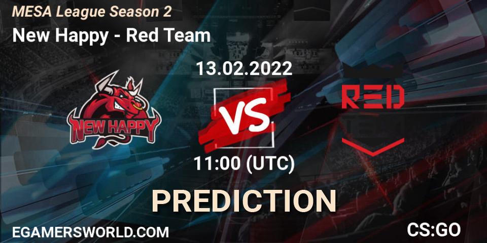 Prognoza New Happy - Red Team. 15.02.2022 at 11:00, Counter-Strike (CS2), MESA League Season 2