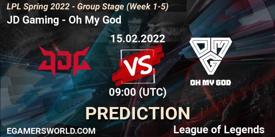Prognoza JD Gaming - Oh My God. 15.02.2022 at 09:00, LoL, LPL Spring 2022 - Group Stage (Week 1-5)