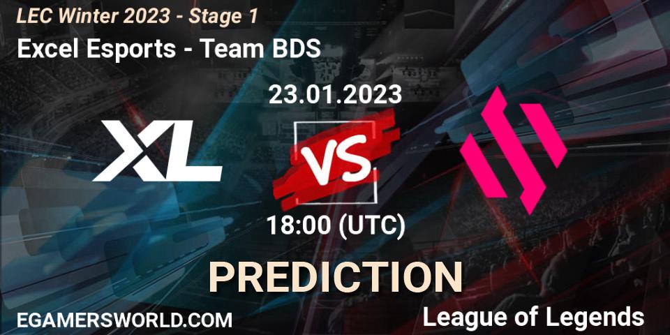 Prognoza Excel Esports - Team BDS. 23.01.2023 at 18:00, LoL, LEC Winter 2023 - Stage 1