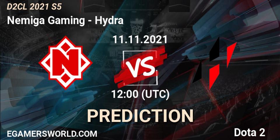 Prognoza Nemiga Gaming - Hydra. 11.11.2021 at 12:07, Dota 2, Dota 2 Champions League 2021 Season 5