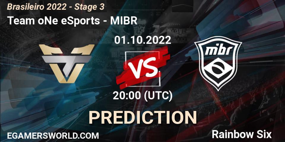 Prognoza Team oNe eSports - MIBR. 01.10.22, Rainbow Six, Brasileirão 2022 - Stage 3