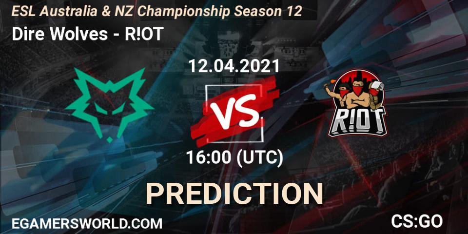 Prognoza Dire Wolves - R!OT. 12.04.2021 at 08:00, Counter-Strike (CS2), ESL Australia & NZ Championship Season 12