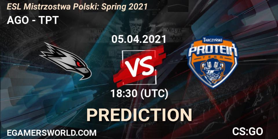 Prognoza AGO - TPT. 05.04.2021 at 16:30, Counter-Strike (CS2), ESL Mistrzostwa Polski: Spring 2021