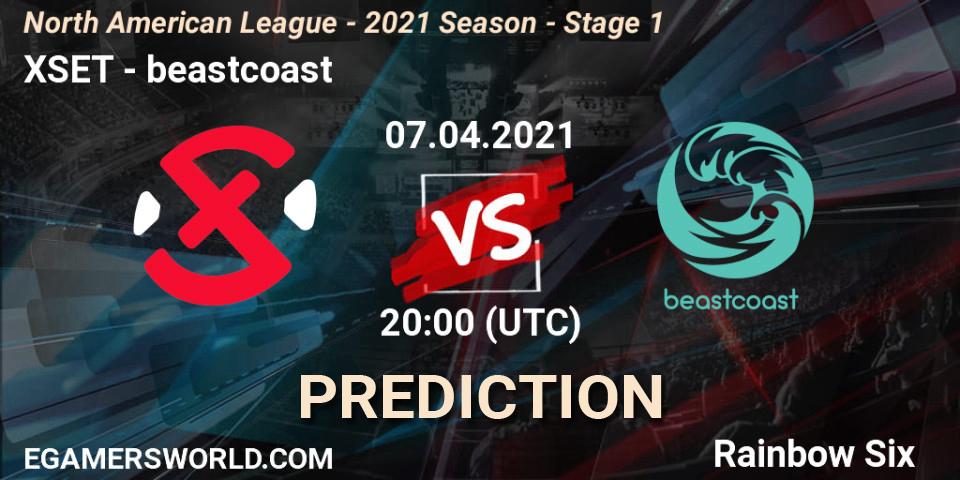 Prognoza XSET - beastcoast. 07.04.2021 at 20:00, Rainbow Six, North American League - 2021 Season - Stage 1