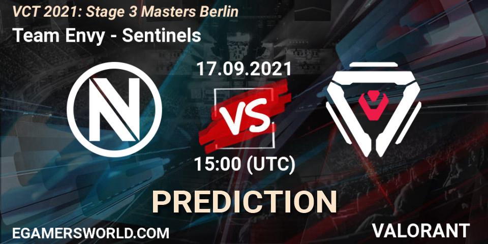 Prognoza Team Envy - Sentinels. 17.09.2021 at 20:30, VALORANT, VCT 2021: Stage 3 Masters Berlin