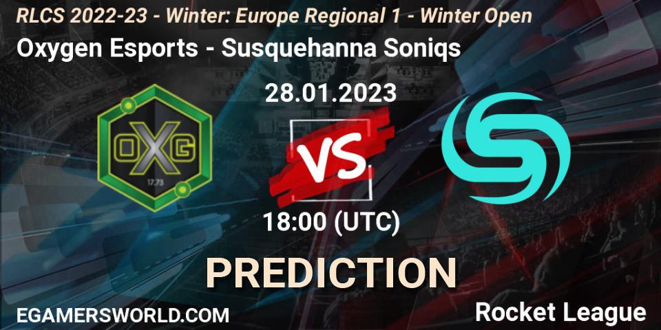 Prognoza Oxygen Esports - Susquehanna Soniqs. 28.01.23, Rocket League, RLCS 2022-23 - Winter: Europe Regional 1 - Winter Open