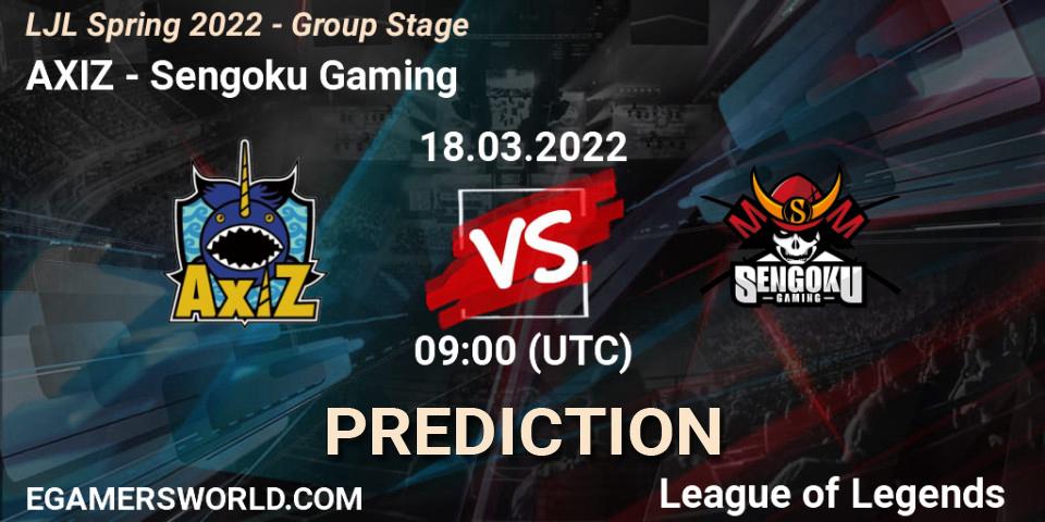 Prognoza AXIZ - Sengoku Gaming. 18.03.22, LoL, LJL Spring 2022 - Group Stage