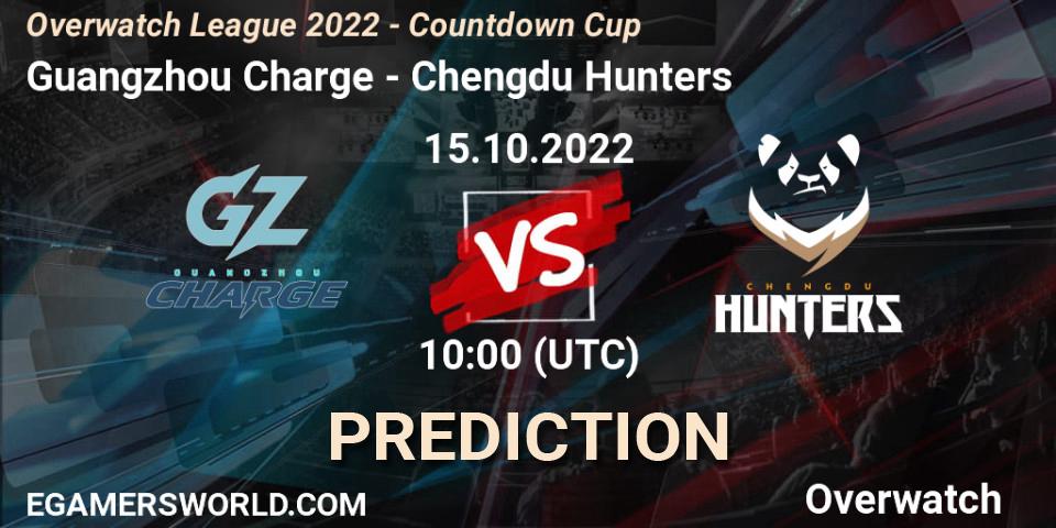 Prognoza Guangzhou Charge - Chengdu Hunters. 15.10.22, Overwatch, Overwatch League 2022 - Countdown Cup