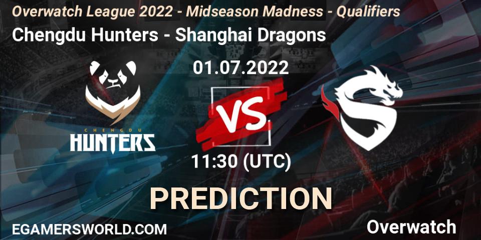 Prognoza Chengdu Hunters - Shanghai Dragons. 08.07.2022 at 11:30, Overwatch, Overwatch League 2022 - Midseason Madness - Qualifiers