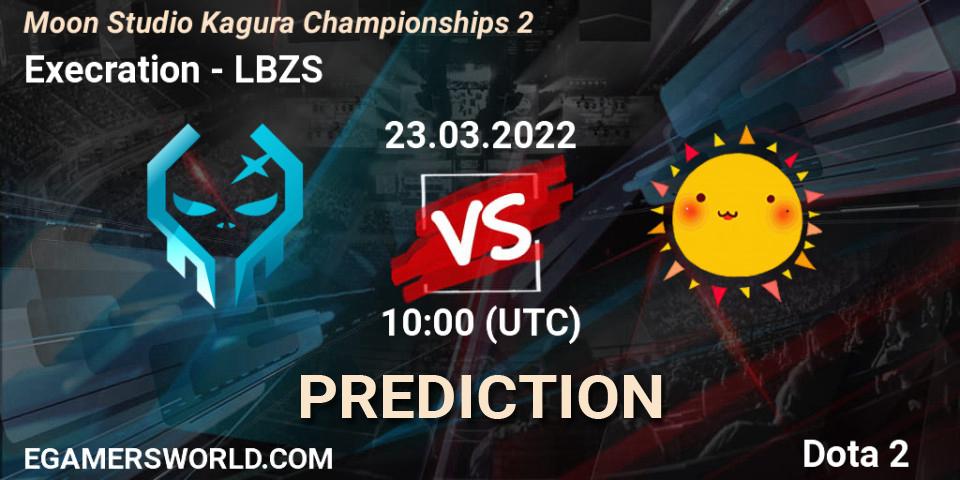 Prognoza Execration - LBZS. 23.03.2022 at 10:19, Dota 2, Moon Studio Kagura Championships 2