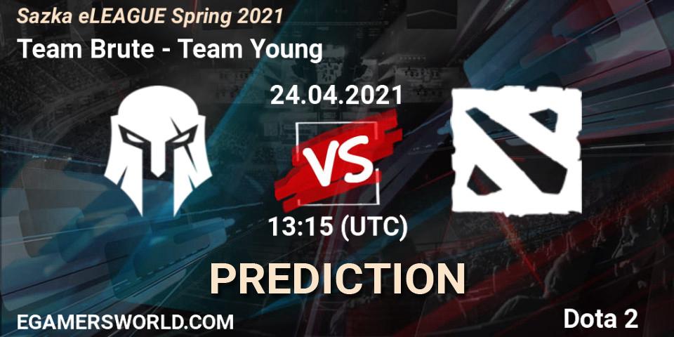 Prognoza Team Brute - Team Young. 24.04.2021 at 13:15, Dota 2, Sazka eLEAGUE Spring 2021