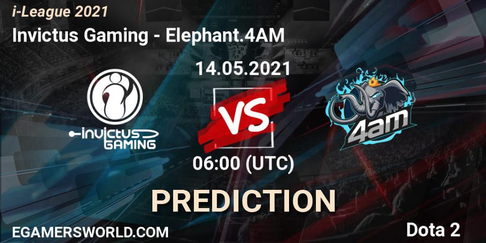 Prognoza Invictus Gaming - Elephant.4AM. 14.05.2021 at 06:07, Dota 2, i-League 2021 Season 1