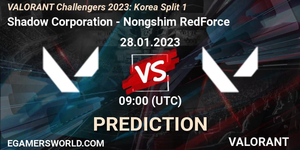 Prognoza Shadow Corporation - Nongshim RedForce. 28.01.23, VALORANT, VALORANT Challengers 2023: Korea Split 1