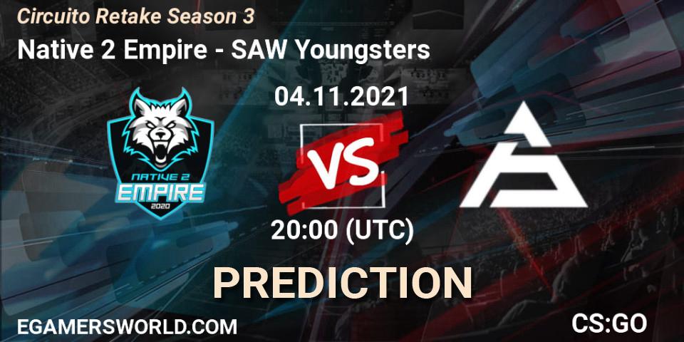 Prognoza Native 2 Empire - SAW Youngsters. 04.11.2021 at 20:00, Counter-Strike (CS2), Circuito Retake Season 3