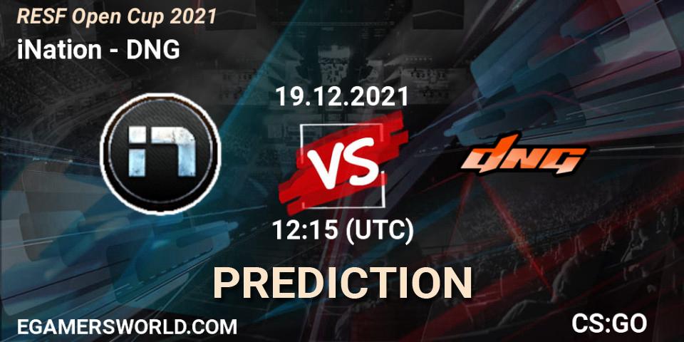 Prognoza iNation - DNG. 19.12.2021 at 12:15, Counter-Strike (CS2), RESF Open Cup 2021
