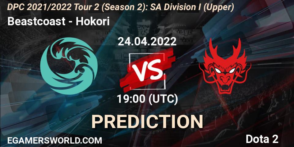 Prognoza Beastcoast - Hokori. 24.04.2022 at 19:02, Dota 2, DPC 2021/2022 Tour 2 (Season 2): SA Division I (Upper)