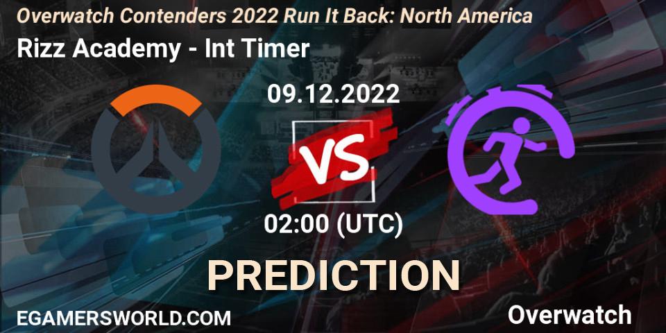 Prognoza Rizz Academy - Int Timer. 09.12.2022 at 02:00, Overwatch, Overwatch Contenders 2022 Run It Back: North America