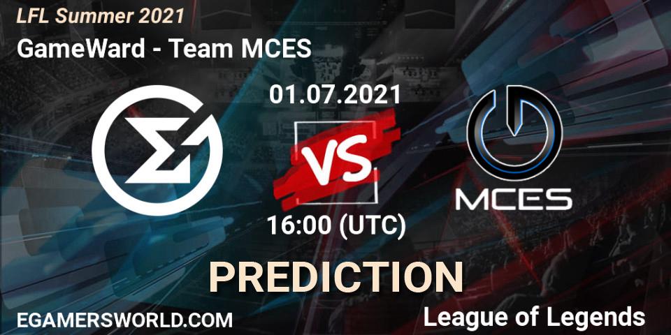 Prognoza GameWard - Team MCES. 01.07.2021 at 16:00, LoL, LFL Summer 2021