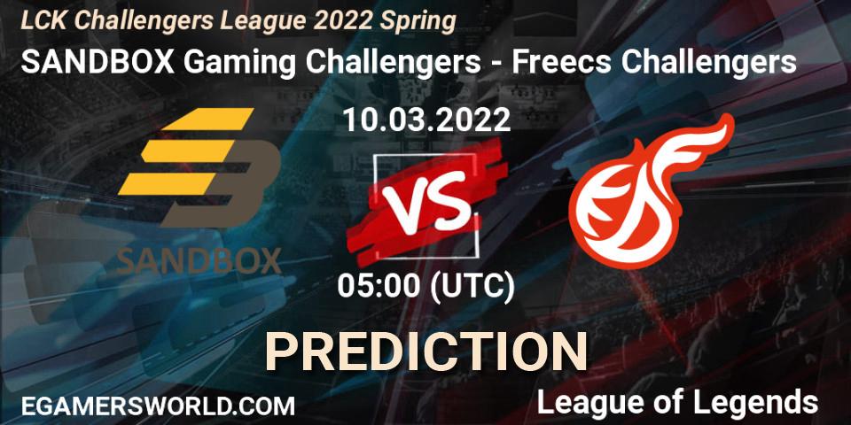 Prognoza SANDBOX Gaming Challengers - Freecs Challengers. 10.03.2022 at 05:00, LoL, LCK Challengers League 2022 Spring