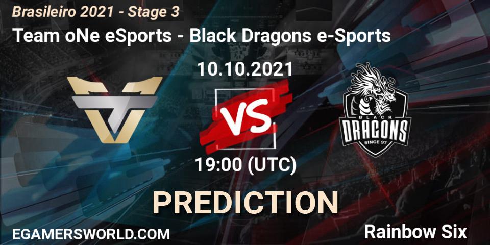 Prognoza Team oNe eSports - Black Dragons e-Sports. 10.10.2021 at 19:00, Rainbow Six, Brasileirão 2021 - Stage 3