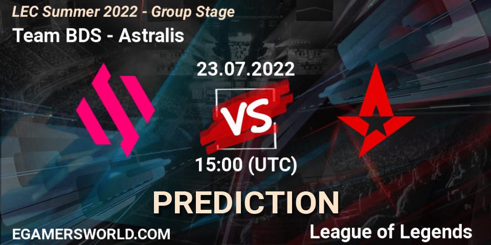 Prognoza Team BDS - Astralis. 23.07.2022 at 15:00, LoL, LEC Summer 2022 - Group Stage