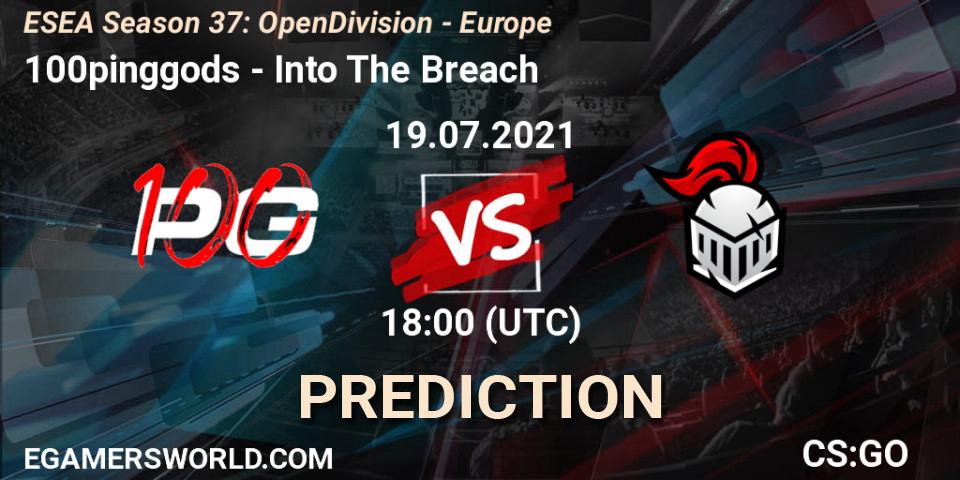 Prognoza 100pinggods - Into The Breach. 19.07.2021 at 18:00, Counter-Strike (CS2), ESEA Season 37: Open Division - Europe
