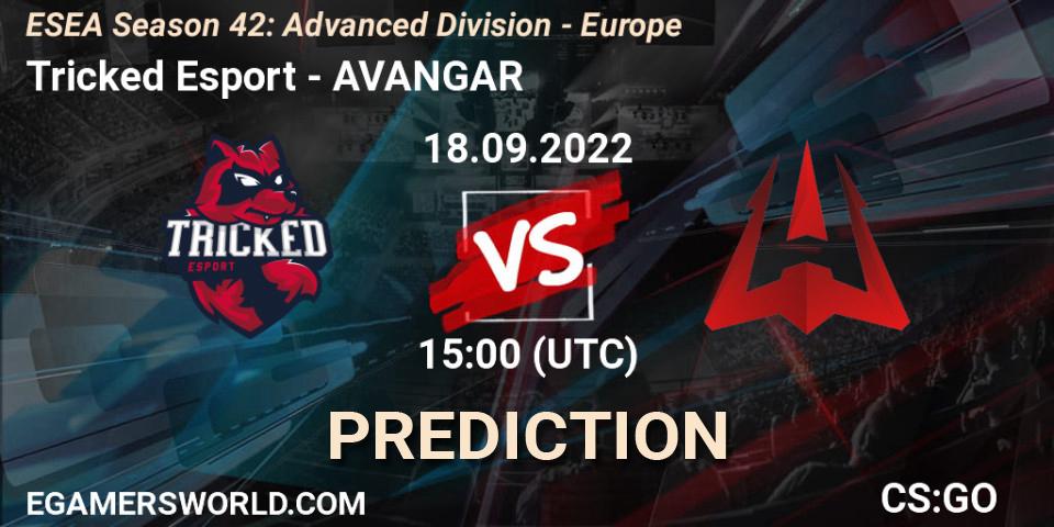 Prognoza Tricked Esport - AVANGAR. 18.09.2022 at 15:00, Counter-Strike (CS2), ESEA Season 42: Advanced Division - Europe