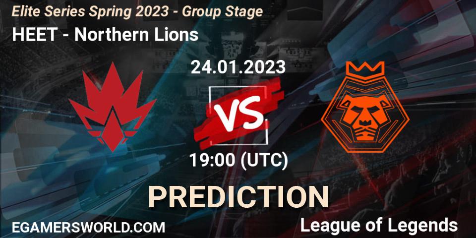 Prognoza HEET - Northern Lions. 24.01.2023 at 19:00, LoL, Elite Series Spring 2023 - Group Stage