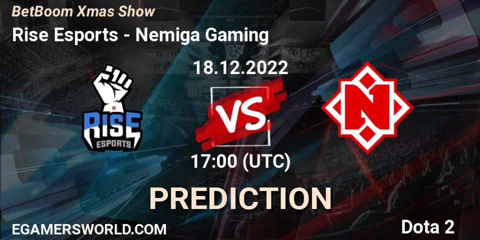 Prognoza RISE Esports - Nemiga Gaming. 18.12.22, Dota 2, BetBoom Xmas Show