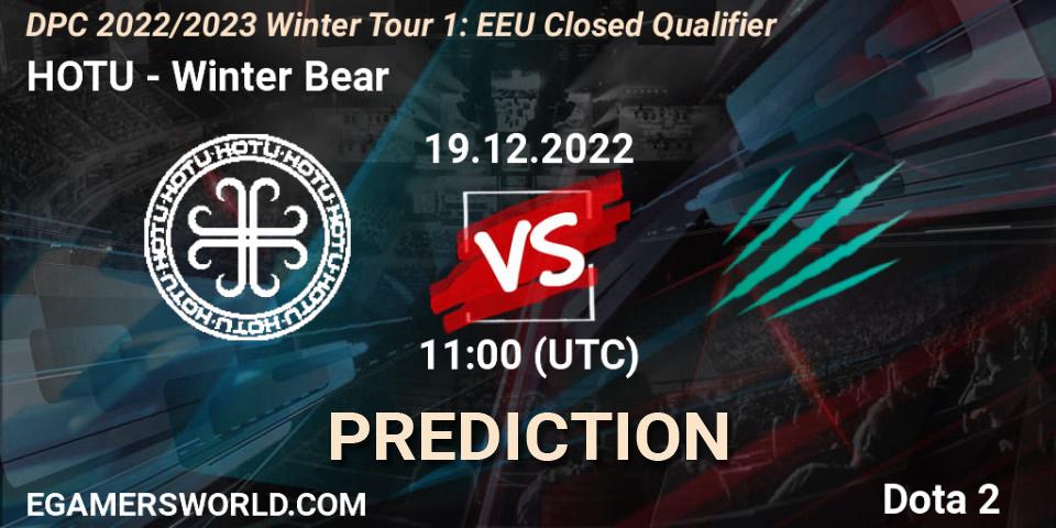 Prognoza HOTU - Winter Bear. 19.12.2022 at 10:09, Dota 2, DPC 2022/2023 Winter Tour 1: EEU Closed Qualifier