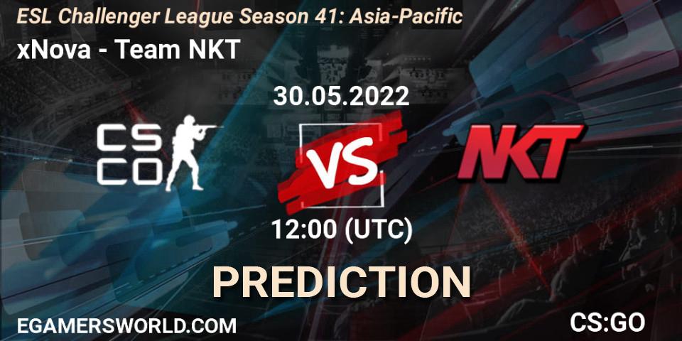 Prognoza xNova - Team NKT. 30.05.2022 at 12:00, Counter-Strike (CS2), ESL Challenger League Season 41: Asia-Pacific