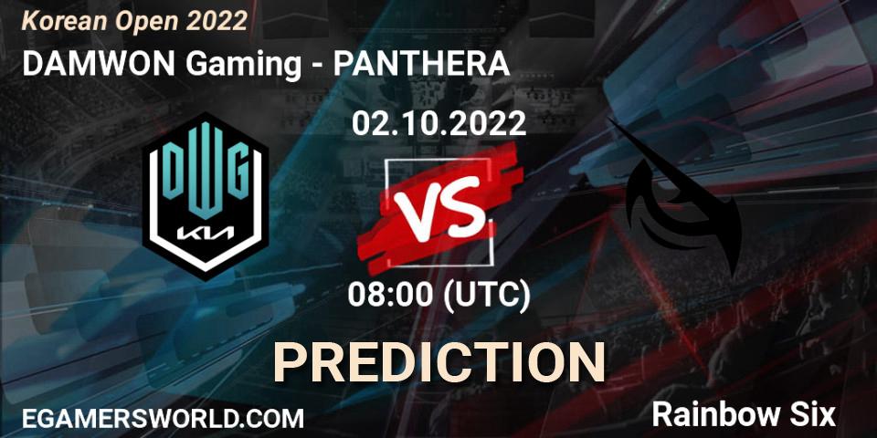 Prognoza DAMWON Gaming - PANTHERA. 02.10.22, Rainbow Six, Korean Open 2022