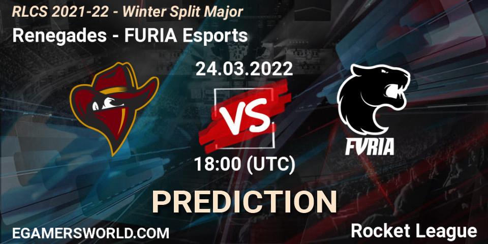 Prognoza Renegades - FURIA Esports. 24.03.2022 at 20:00, Rocket League, RLCS 2021-22 - Winter Split Major