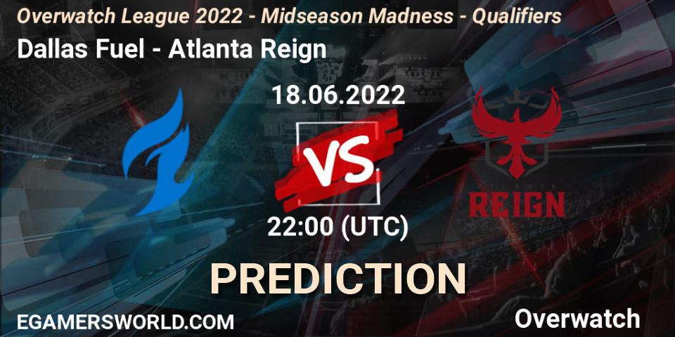 Prognoza Dallas Fuel - Atlanta Reign. 18.06.22, Overwatch, Overwatch League 2022 - Midseason Madness - Qualifiers