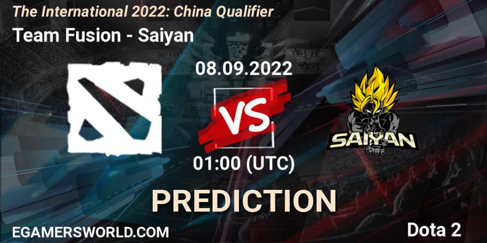Prognoza Team Fusion - Saiyan. 08.09.22, Dota 2, The International 2022: China Qualifier