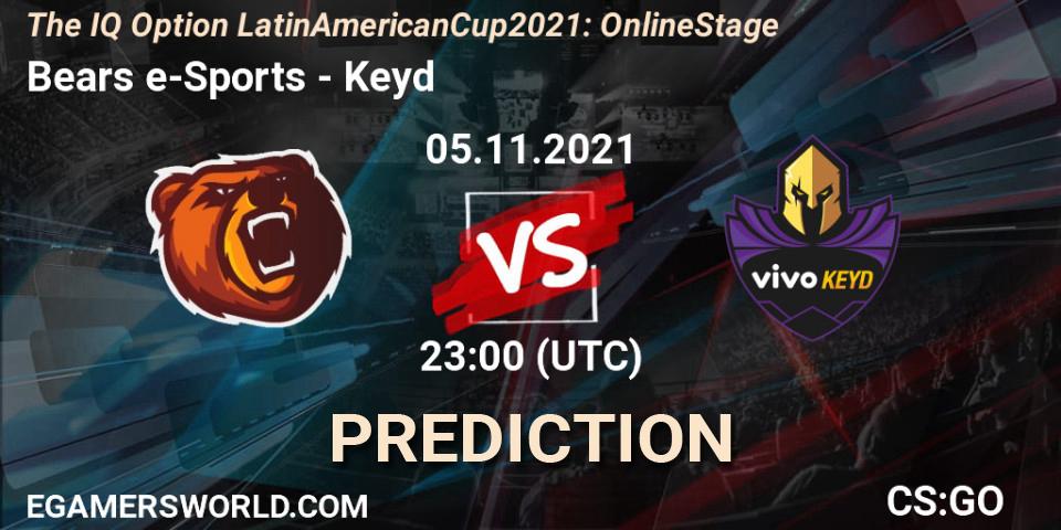 Prognoza Bears e-Sports - Keyd. 05.11.2021 at 23:00, Counter-Strike (CS2), The IQ Option Latin American Cup 2021: Online Stage