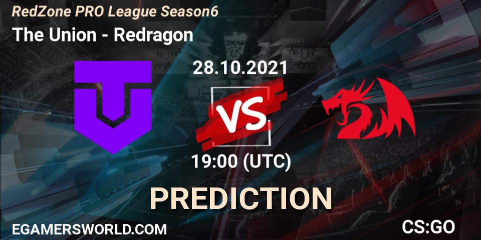 Prognoza The Union - Redragon. 28.10.2021 at 20:00, Counter-Strike (CS2), RedZone PRO League Season 6