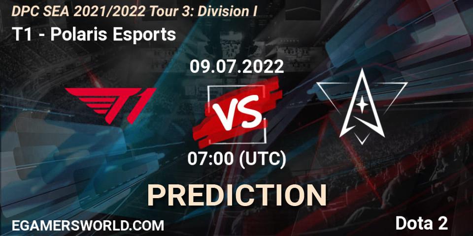Prognoza T1 - Polaris Esports. 09.07.2022 at 07:01, Dota 2, DPC SEA 2021/2022 Tour 3: Division I