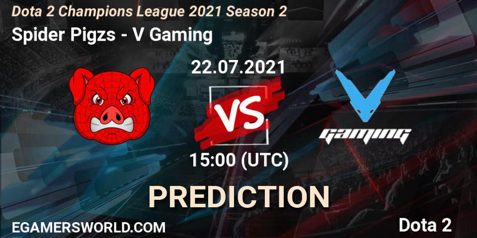 Prognoza Spider Pigzs - V Gaming. 22.07.2021 at 15:06, Dota 2, Dota 2 Champions League 2021 Season 2
