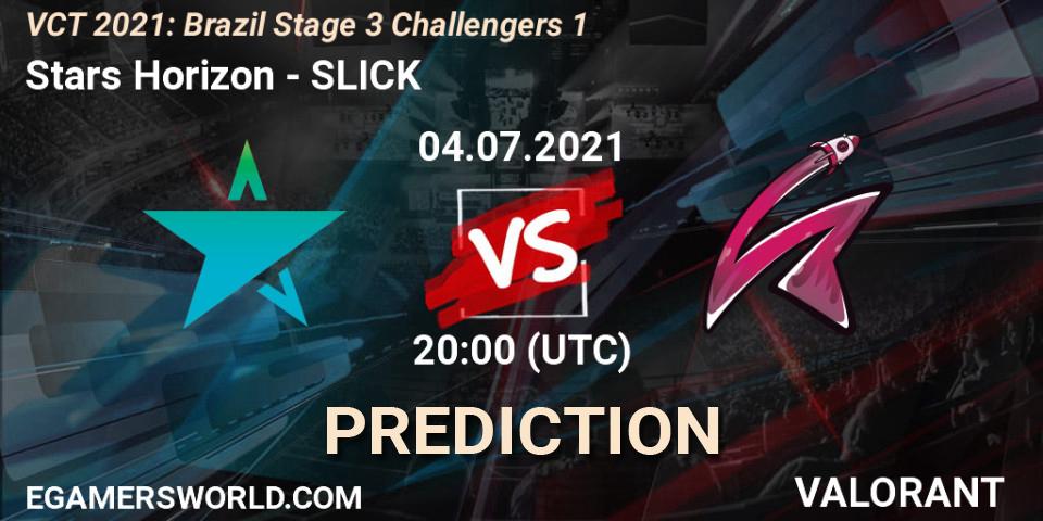 Prognoza Stars Horizon - SLICK. 04.07.2021 at 20:00, VALORANT, VCT 2021: Brazil Stage 3 Challengers 1