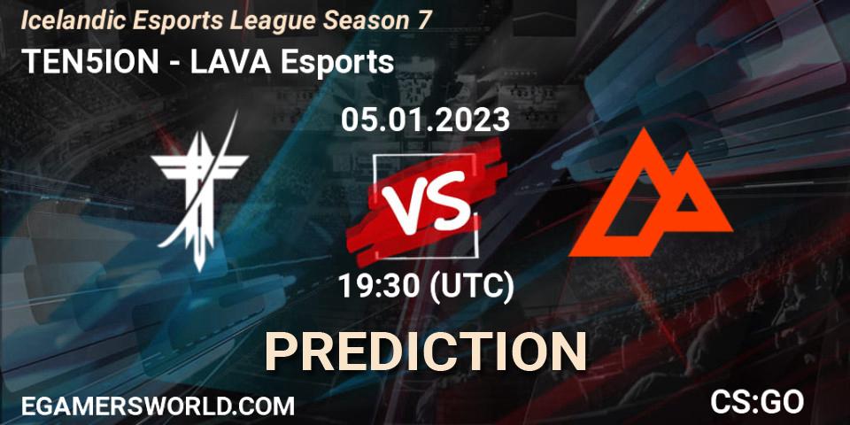 Prognoza TEN5ION - LAVA Esports. 05.01.23, CS2 (CS:GO), Icelandic Esports League Season 7