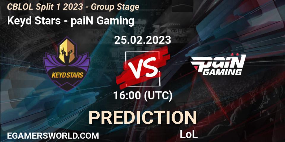 Prognoza Keyd Stars - paiN Gaming. 25.02.23, LoL, CBLOL Split 1 2023 - Group Stage