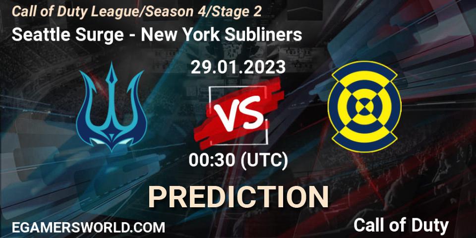 Prognoza Seattle Surge - New York Subliners. 29.01.23, Call of Duty, Call of Duty League 2023: Stage 2 Major Qualifiers