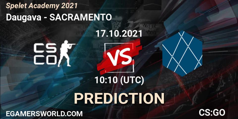 Prognoza Daugava - SACRAMENTO. 17.10.2021 at 10:10, Counter-Strike (CS2), Spelet Academy 2021