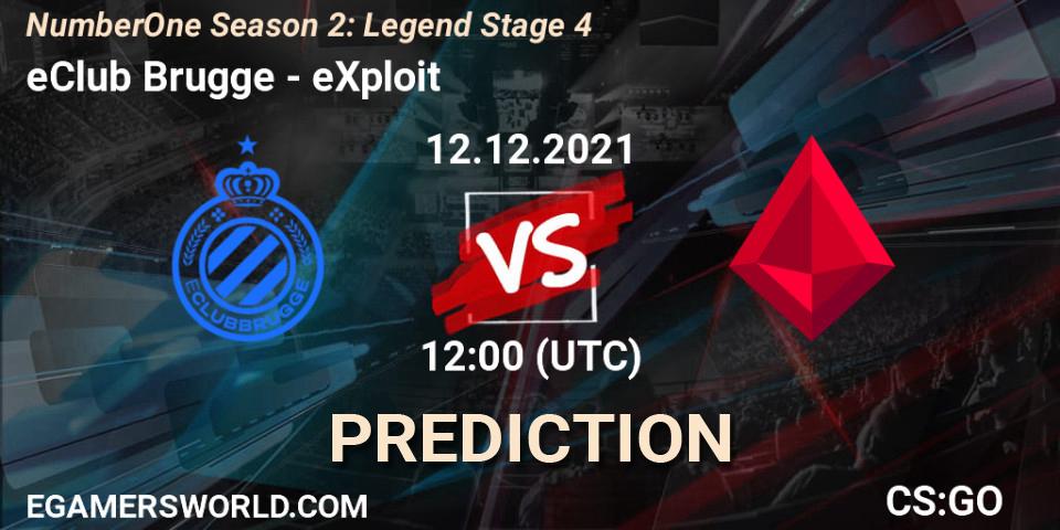 Prognoza eClub Brugge - eXploit. 12.12.21, CS2 (CS:GO), NumberOne Season 2: Legend Stage 4