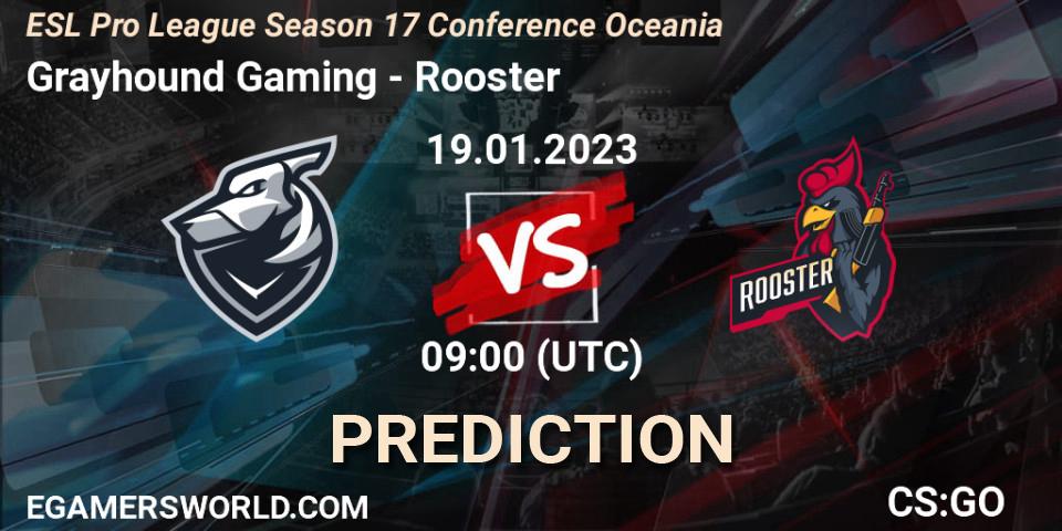 Prognoza Grayhound Gaming - Rooster. 19.01.2023 at 09:00, Counter-Strike (CS2), ESL Pro League Season 17 Conference Oceania